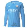 Officiële Voetbalshirt Manchester City Thuis 2021-22 Lange Mouw - Heren